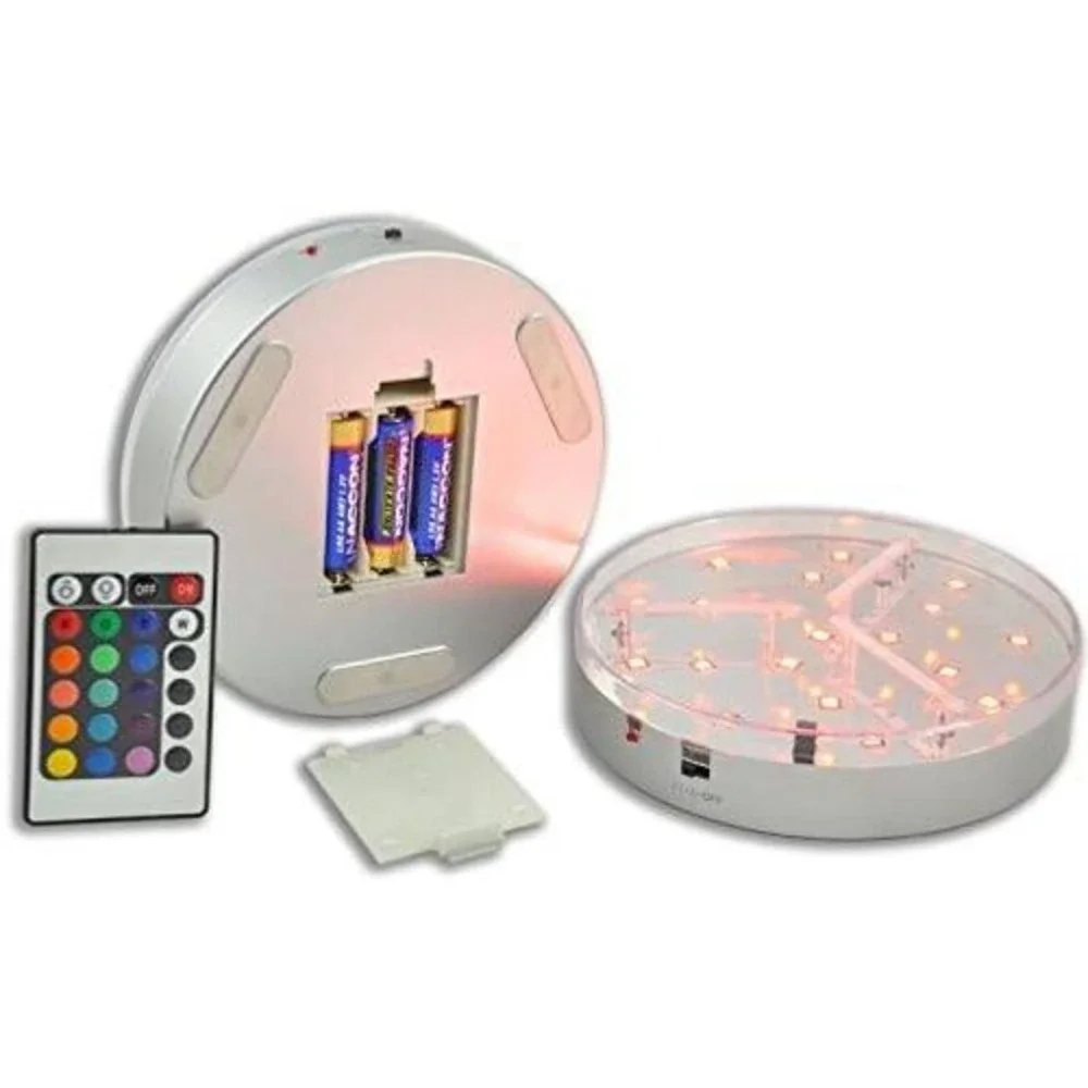Nulaxy Round LED Light Base Centerpiece Remote 16 Colors 6 inch‎ NIB